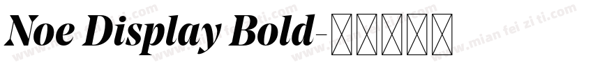 Noe Display Bold字体转换